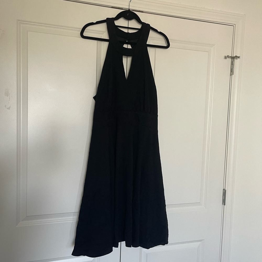 torrid Black Halter Fit-and-Flare Dress